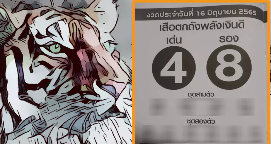 ตัวอย่างเลขเด็ดเสือตกถังพลังเงินดี